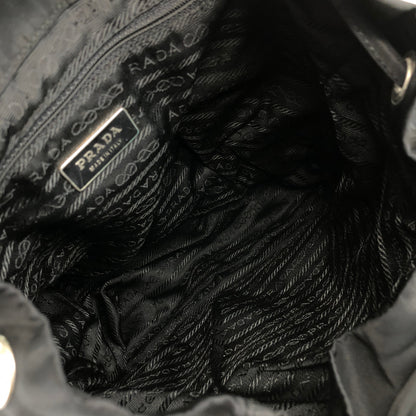 PRADA Triangle Logo Backpack Black Vintage hu5ayn