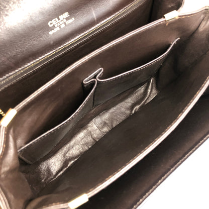 CELINE 馬車圖案肩背包 棕色 復古 azazw3
