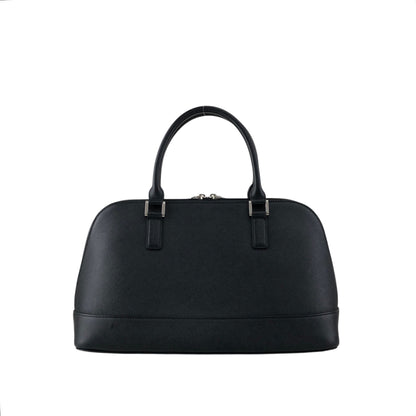 BURBERRY Front Pocket Handbag Black Vintage h2h7ny