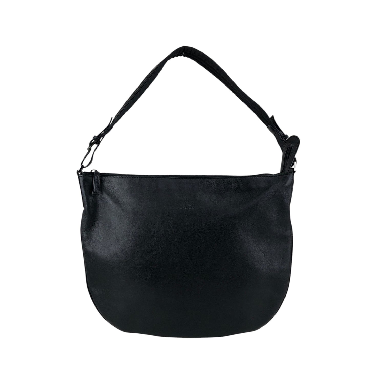 GUCCI Logo Embossed Shoulder bag Black Vintage v755ui
