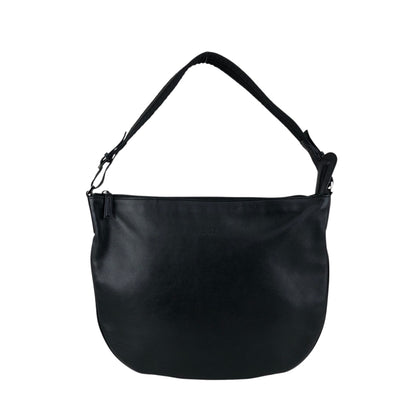GUCCI Logo Embossed Shoulder bag Black Vintage v755ui