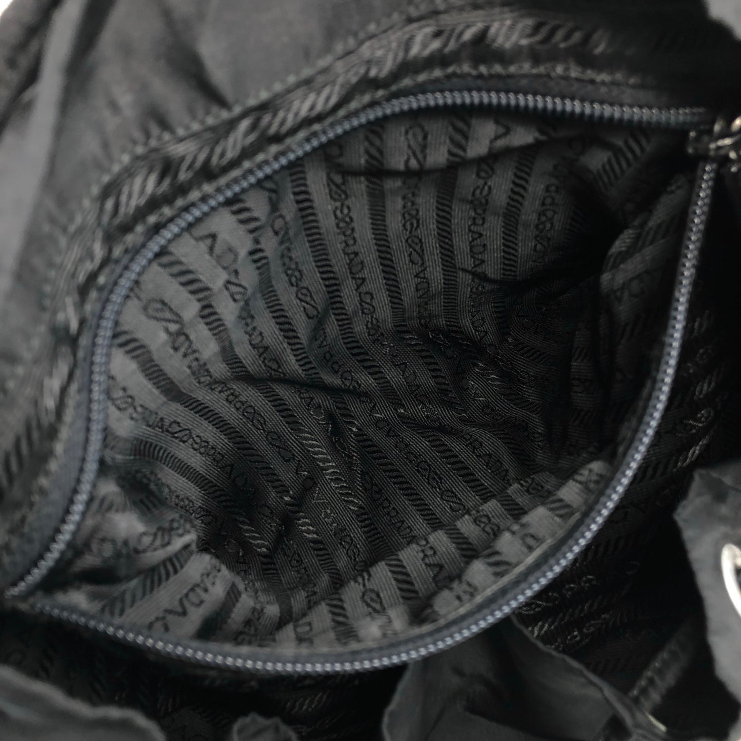 PRADA Triangle Logo Double Pocket Backpack Black Vintage 7hx8bf