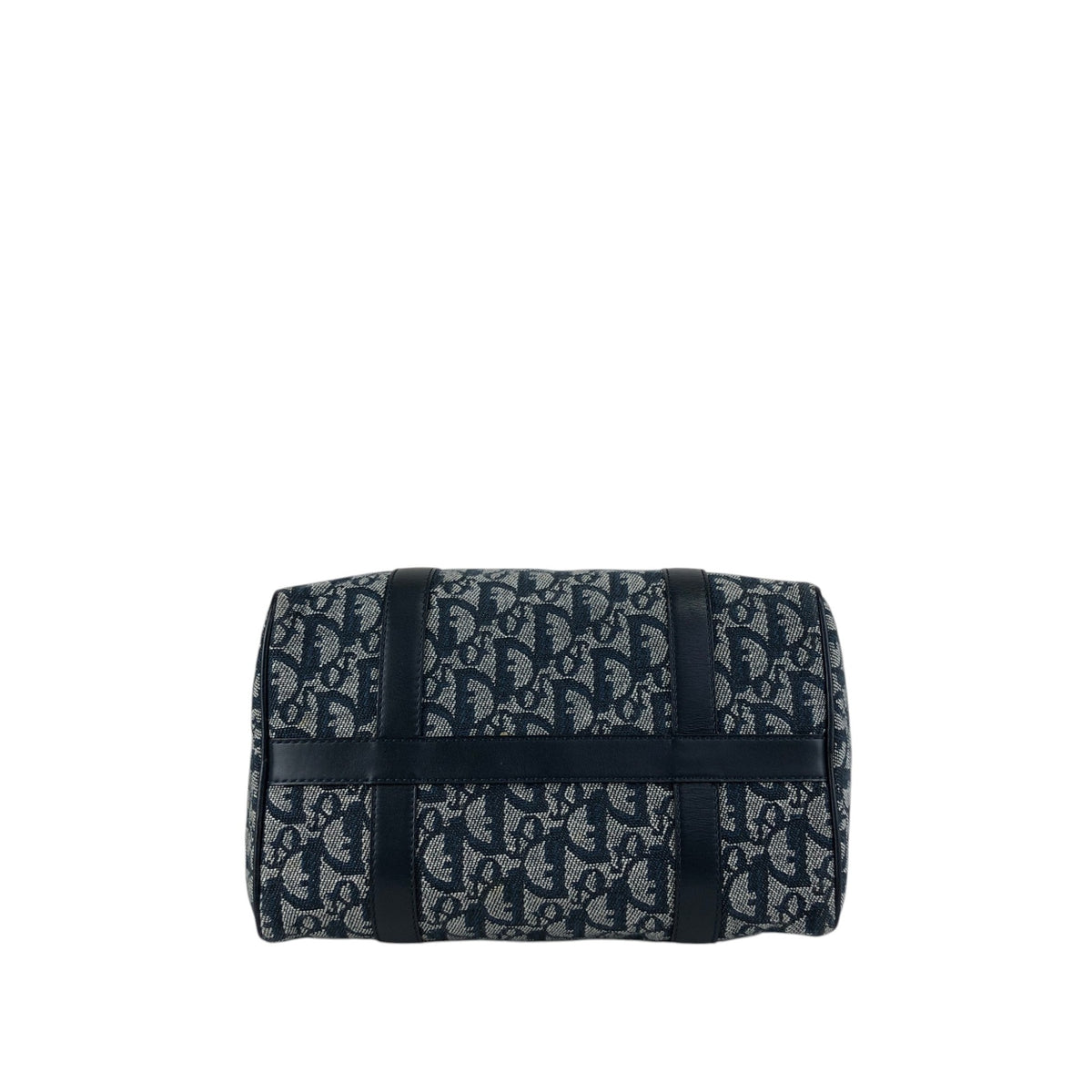 Christian Dior Trotter Small Boston bag Handbag Navy Vintage nt87zs