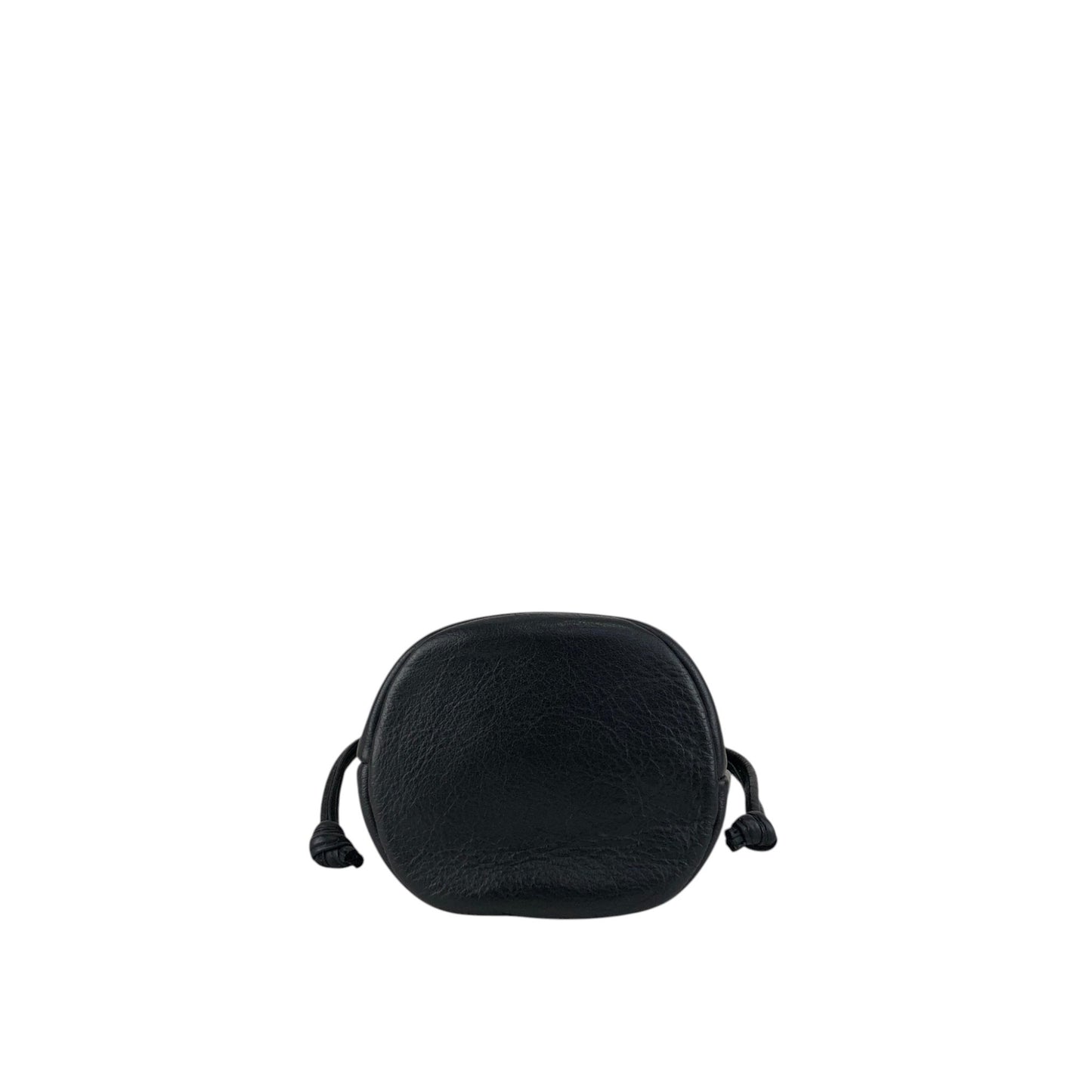 Christian Dior CD Logo Drawstring Shoulder bag Black Vintage h6xtv8