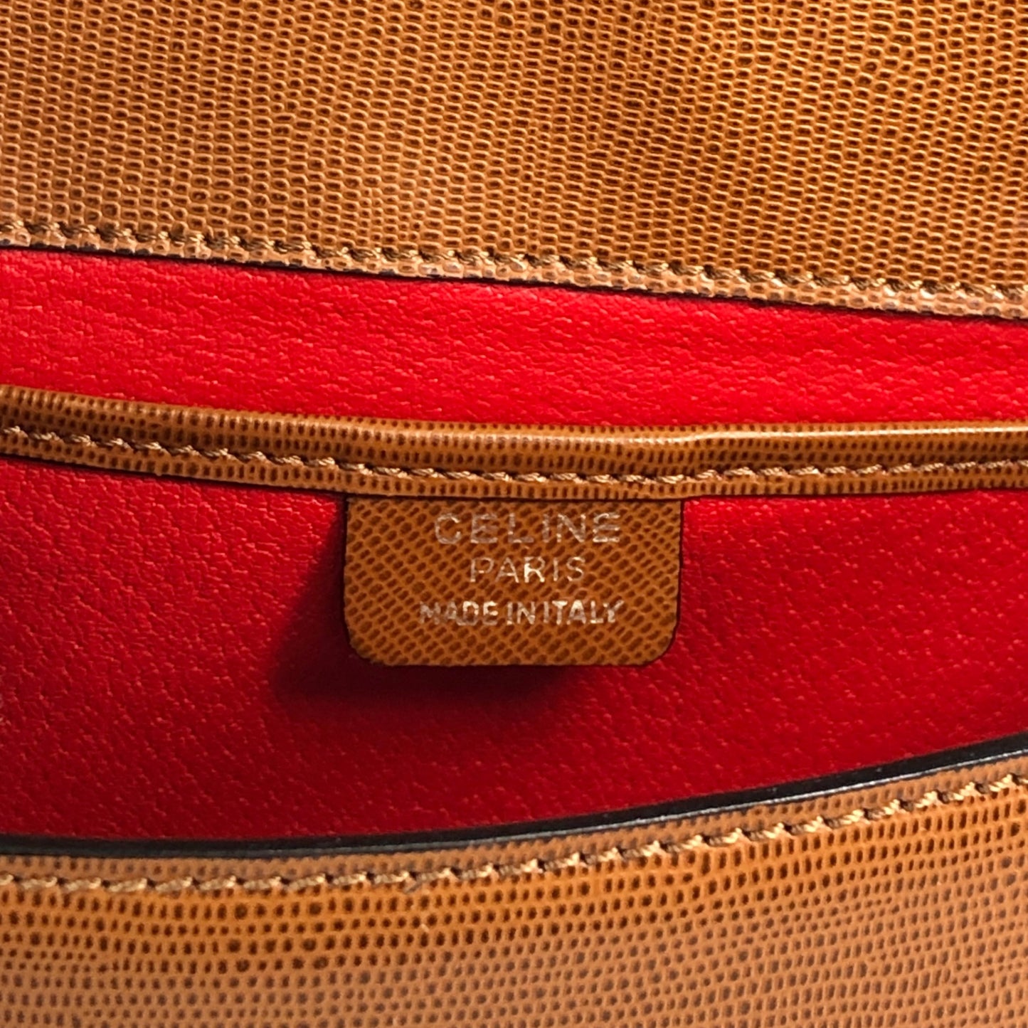 CELINE Circle Logo Shoulder bag Brown Vintage p88a4y