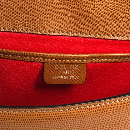 CELINE Circle Logo Shoulder bag Brown Vintage p88a4y