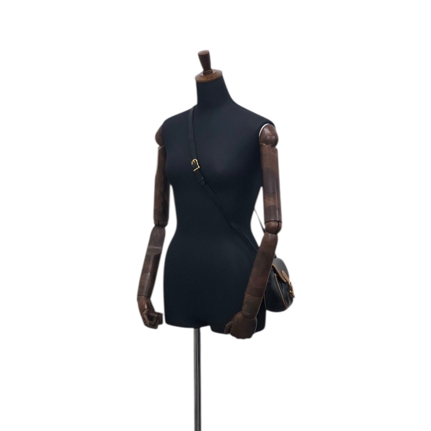 CELINE Blason 前扣肩背包 黑色復古 m2bms5