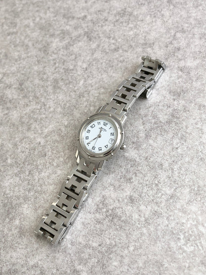 HERMES Quartz Watch Silver Vintage efbvgb