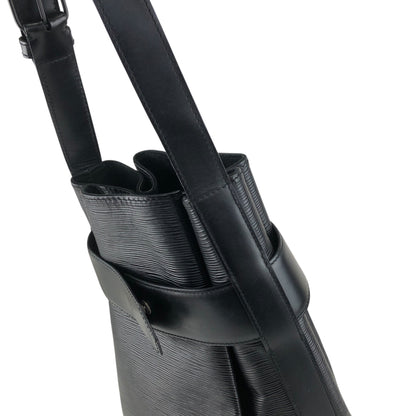 LOUIS VUITTON Epi Drawstring Shoulder bag Black Vintage v8epcv