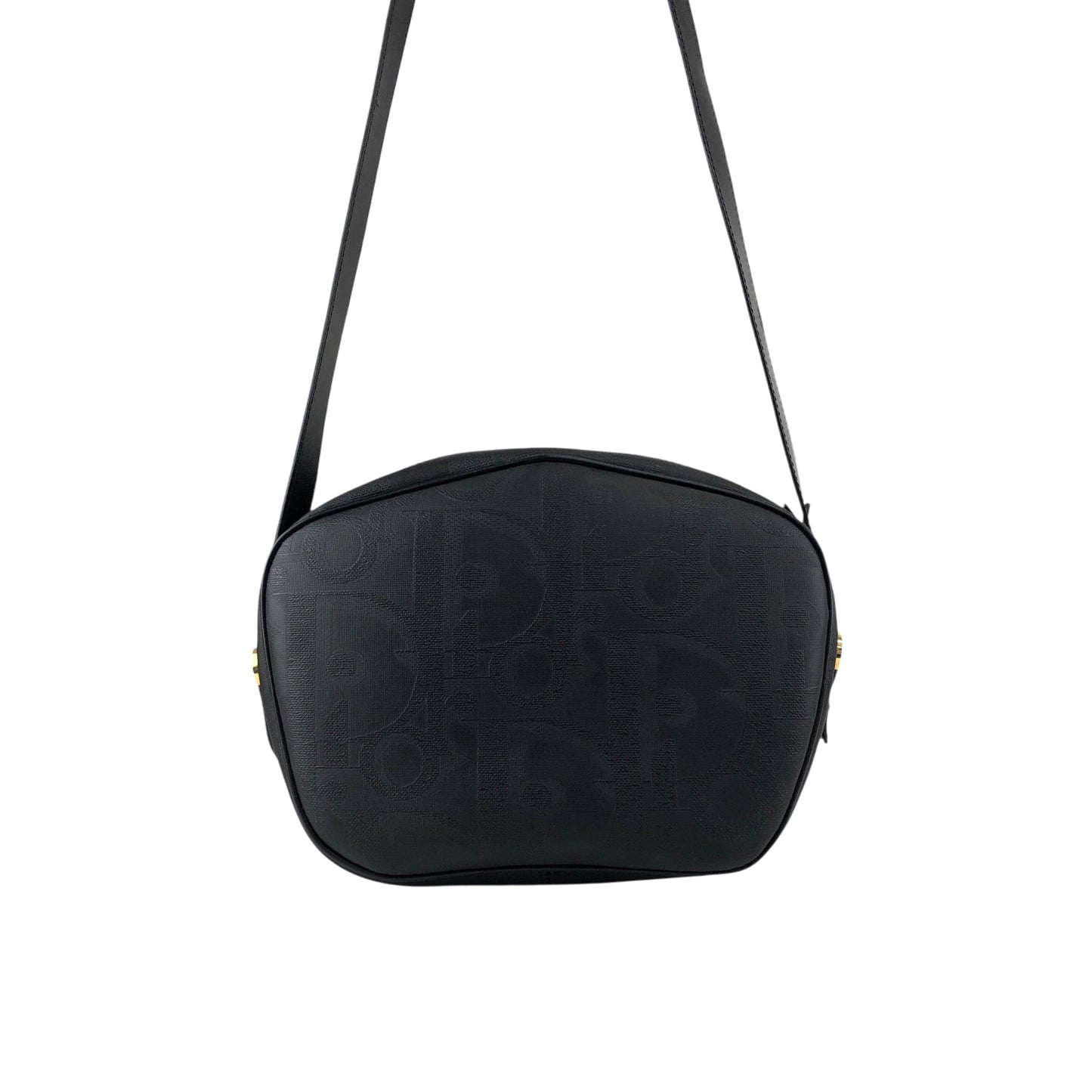 Christian Dior Trotter Round Shoulder bag Black Vintage texmwr