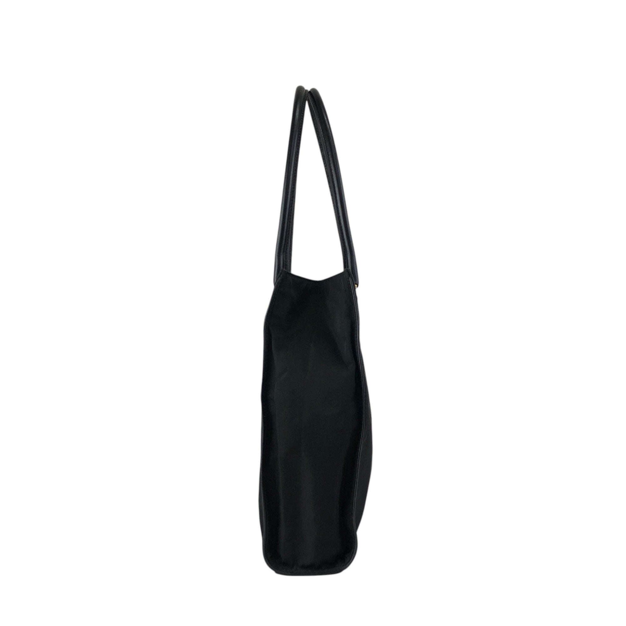 PRADA Tessuto Triangle Logo Totebag Black Vintage xs7v7s