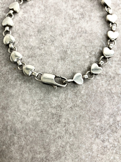 Tiffany & Co. Heart Motif Bracelet Silver Vintage y38d46