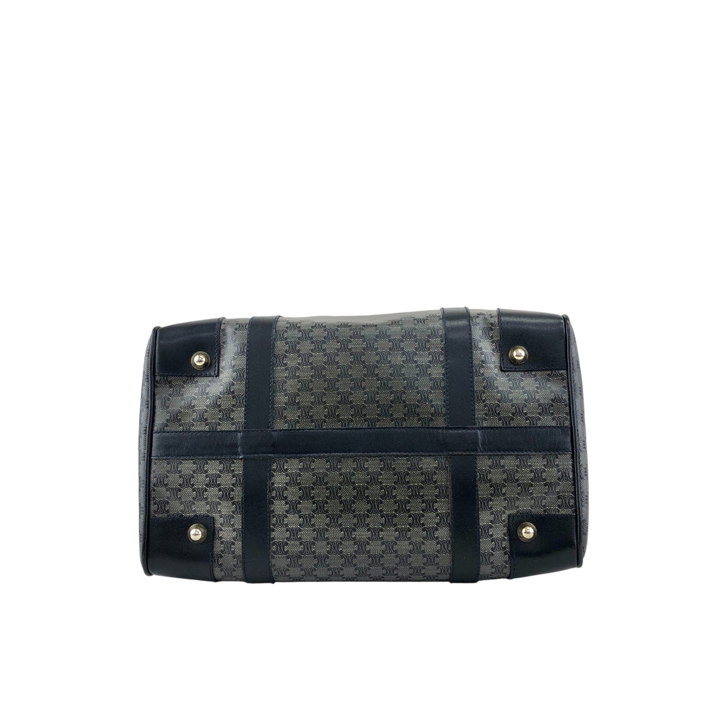 CELINE Macadam Blason Boston bag Navy Vintage scyzx6