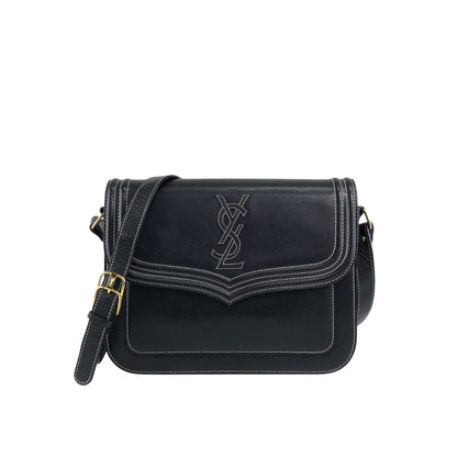 Yves Saint Laurent YSL Logo Shoulder bag Black Vintage wvtdki