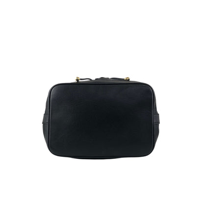 CELINE Blason Gancini Drawstring Shoulder bag Black Vintage 3zj4mf