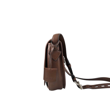 LOEWE Logo Embossed Shoulder bag Brown Vintage 7c7s5w