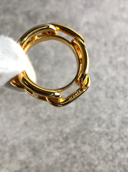 HERMES Scarf Ring Gold Vintage t86shz