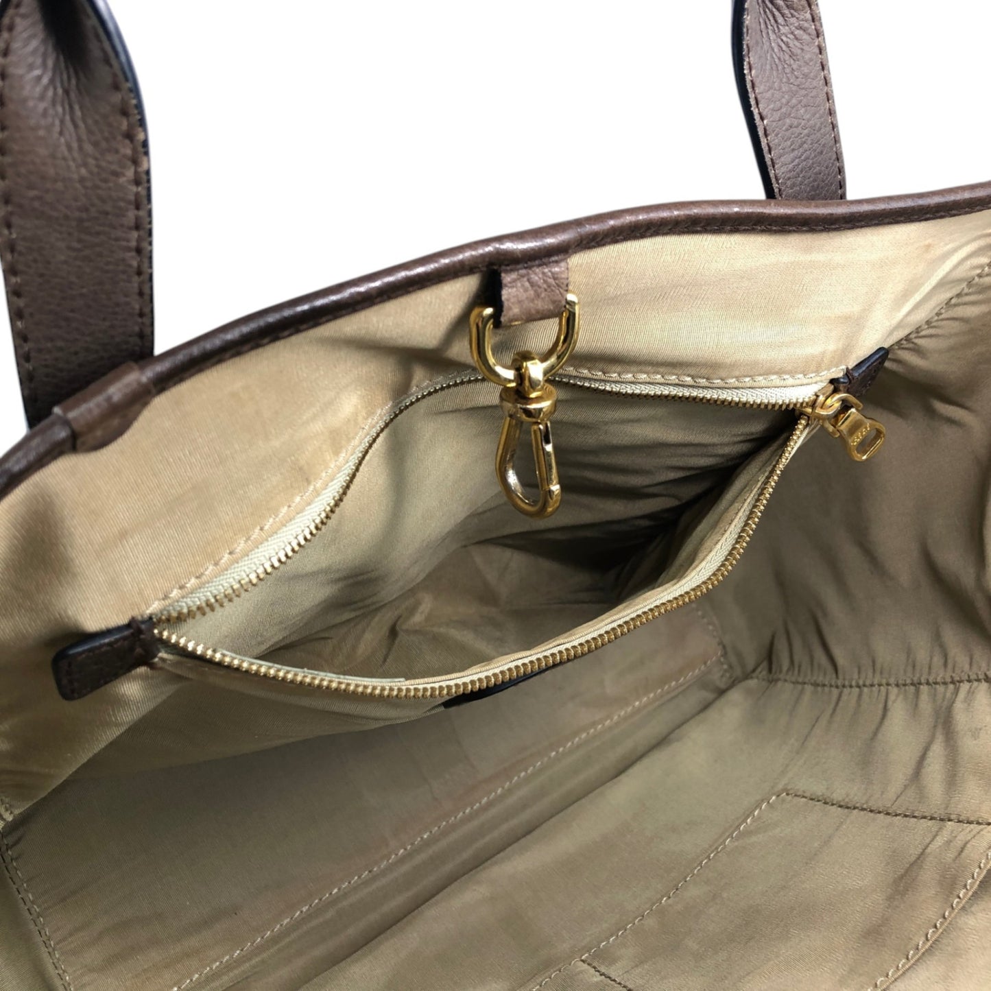 LOEWE Logo Embossed Handbag Totebag Brown Vintage faniey