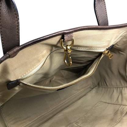 LOEWE Logo Embossed Handbag Totebag Brown Vintage faniey