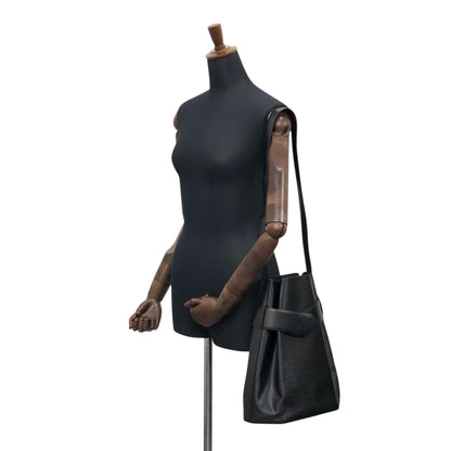 LOUIS VUITTON Epi Drawstring Shoulder bag Black Vintage b75b8t