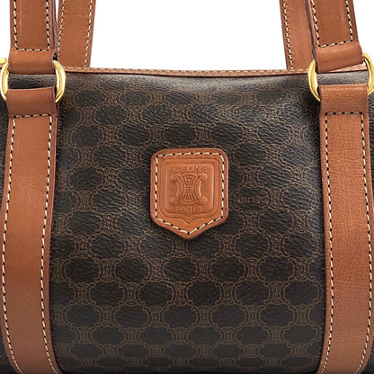CELINE Macadam Blason Handbag Brown Vintage vkp6jp