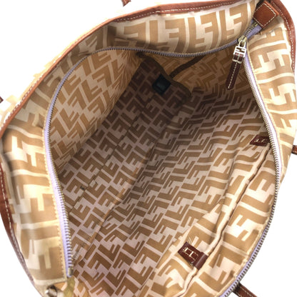 FENDI Zucca Totebag Beige Vintage knpjzs