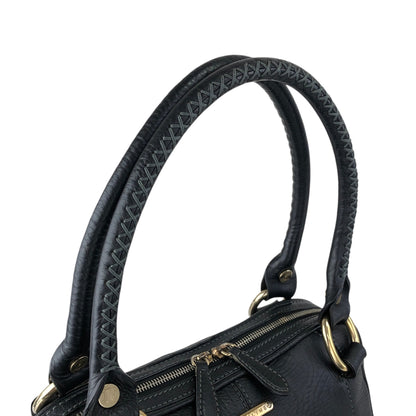 CELINE Logo Small Boston bag Handbag Black Vintage gh4sw6