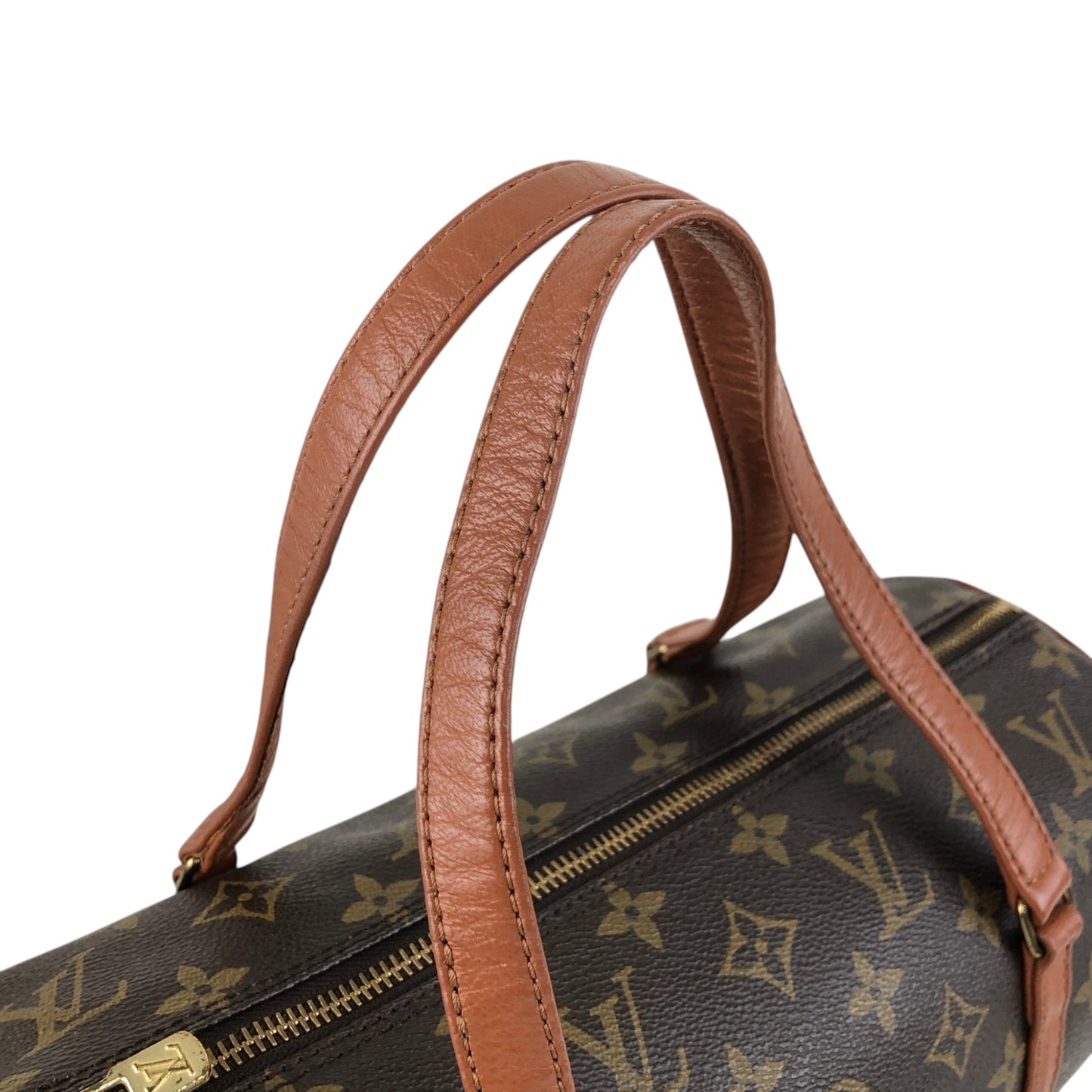 LOUIS VUITTON Monogram Handbag Pouch Brown Vintage kkcs2t