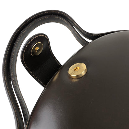 LOEWE Anagram Round Handbag Brown Vintage fxynr8