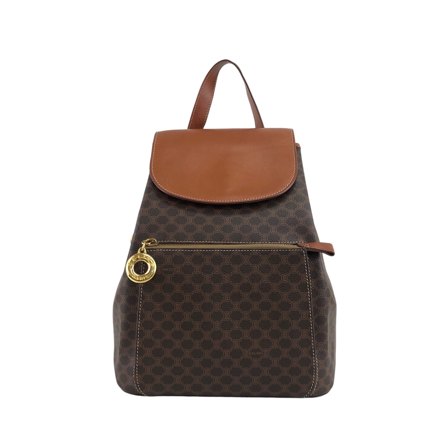 CELINE Macadam Backpack Brown Vintage pf7fri