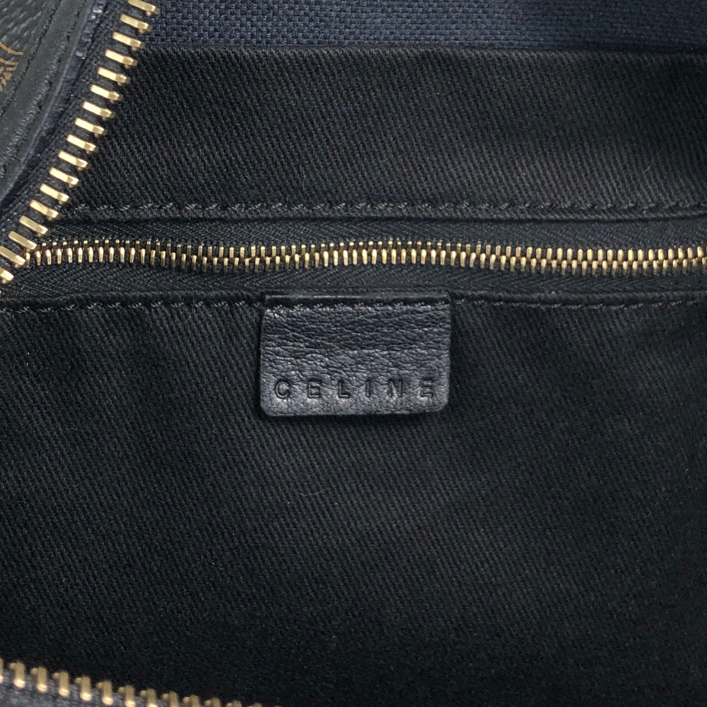 CELINE Macadam Small Boston bag Handbag Black Vintage py4p2e