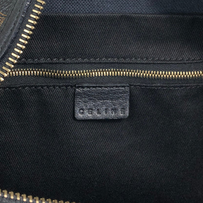 CELINE Macadam Small Boston bag Handbag Black Vintage py4p2e