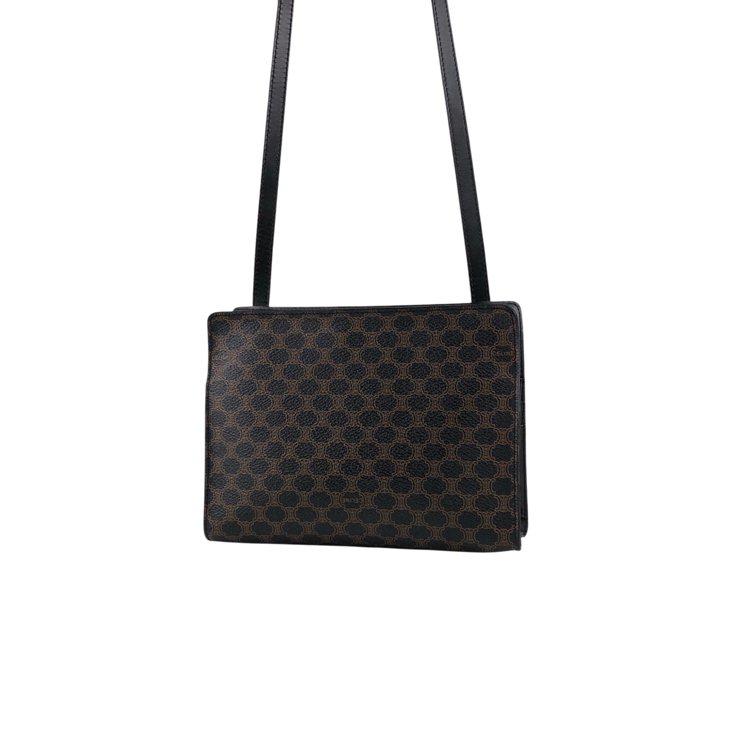 CELINE Macadam Shoulder bag Black Vintage dwm48m