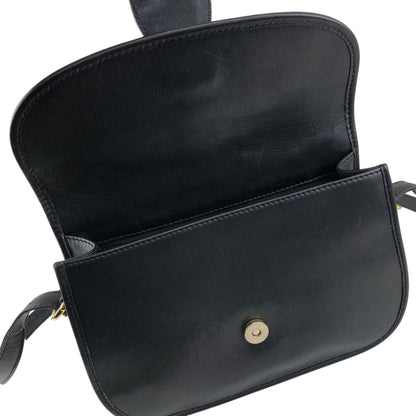 CELINE Gancini Shoulder bag Black Vintage dcwmsj