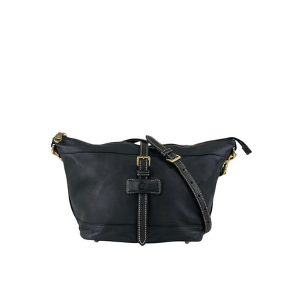 LOEWE Logo Front Buckle Two-way Handbag Shoulder bag Black Vintage pszdm6