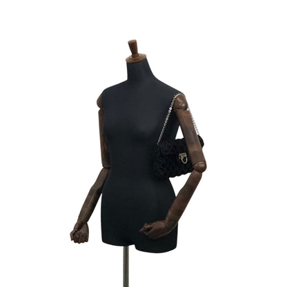 Salvatore Ferragamo Gancini Chain Shoulder bag Black Vintage phcpax