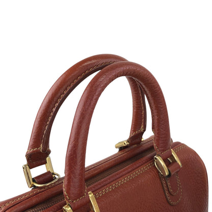 FENDI FF Logo Two-way Small Boston bag Shoulder bag Brown Vintage b23egd