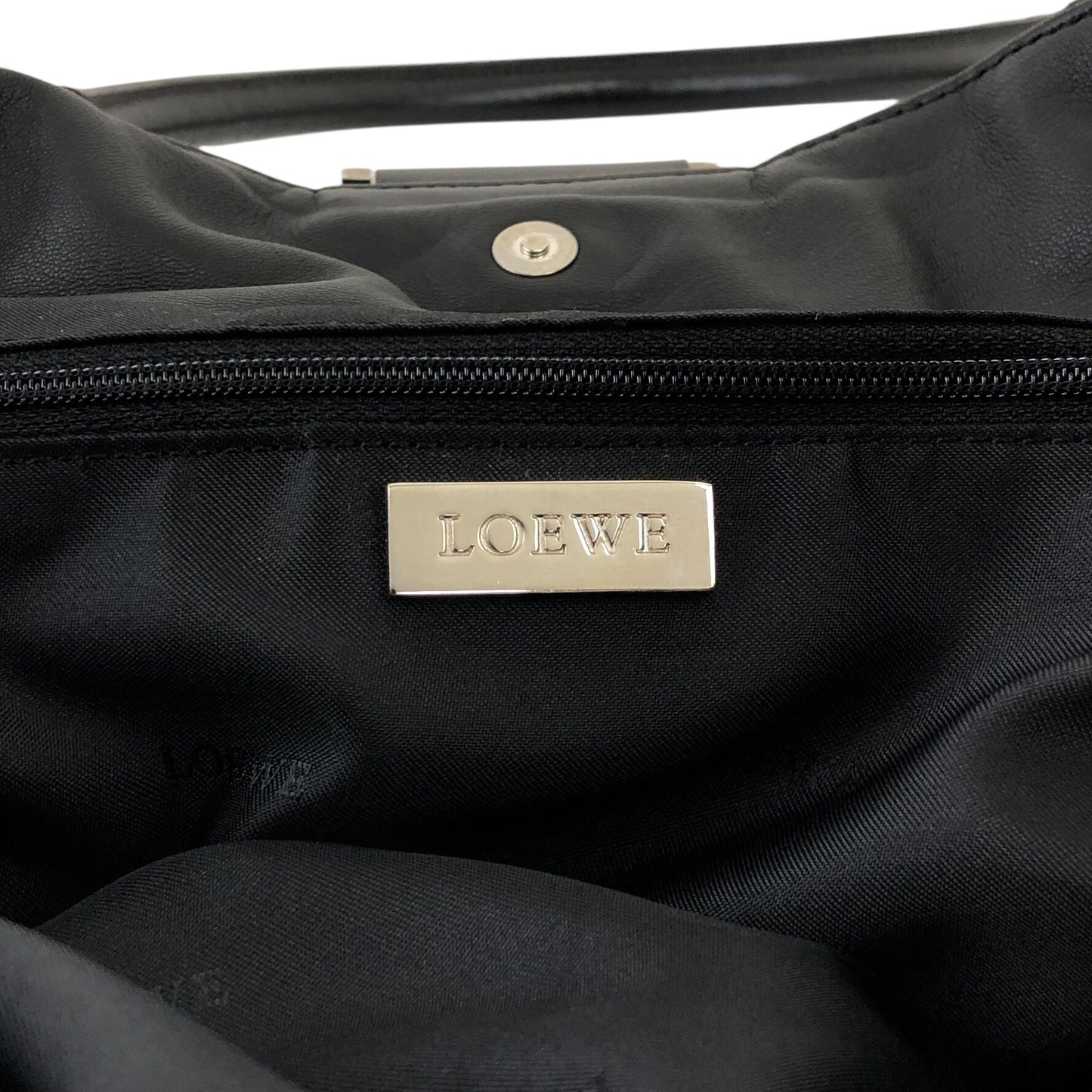 LOEWE Logo Handbag Black Vintage cs6yj7