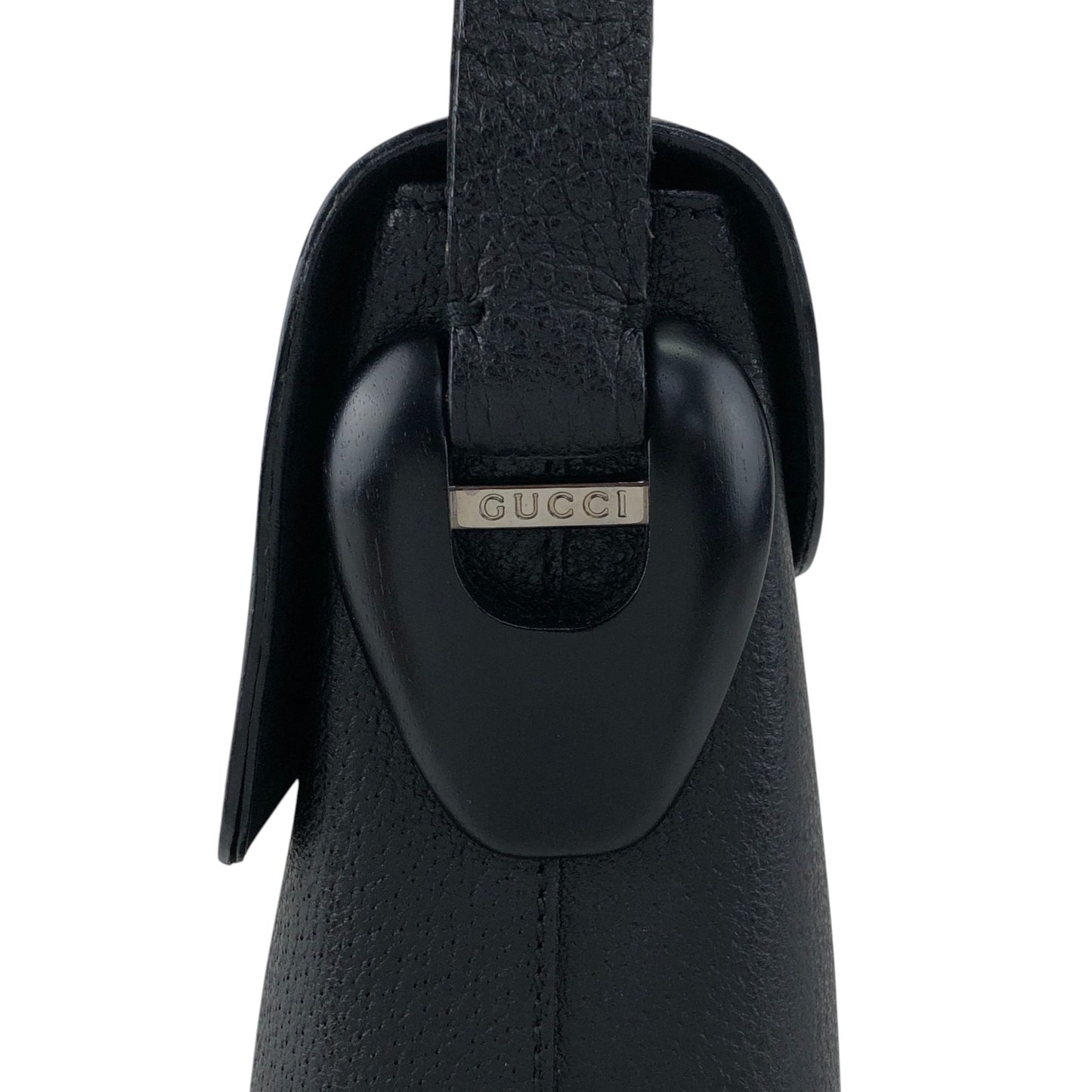 GUCCI Logo Shoulder bag Black Vintage 33amgr