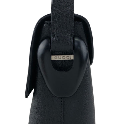 GUCCI Logo Shoulder bag Black Vintage 33amgr