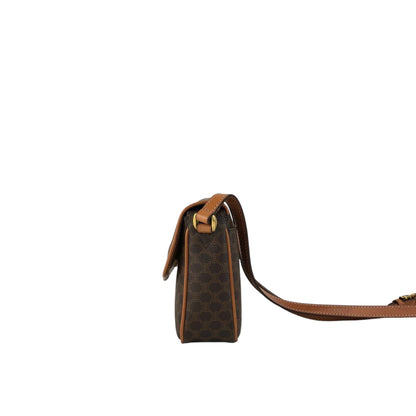 CELINE Macadam Blason Shoulder bag Brown Vintage bgeuwn