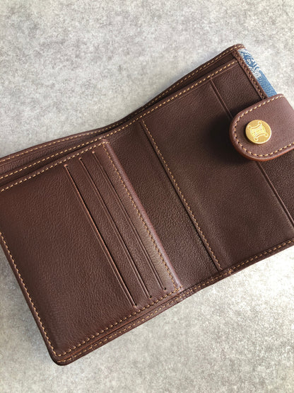 CELINE Triomphe Folded Wallet Navy Vintage vwdke2