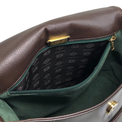 LOEWE Logo Shoulder bag Dark Brown Vintage siikib