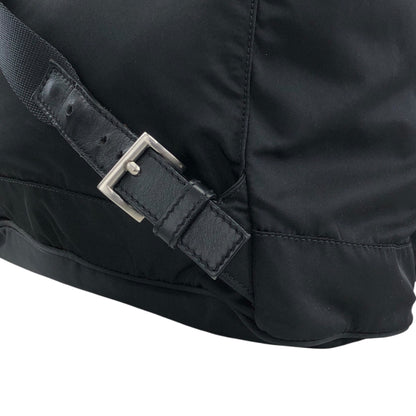 PRADA Tessuto Triangle Logo Backpack Black Vintage rj533h