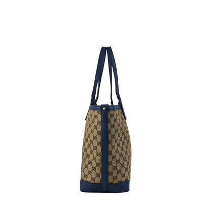 GUCCI GG Canvas Totebag Beige Vintage z375jy