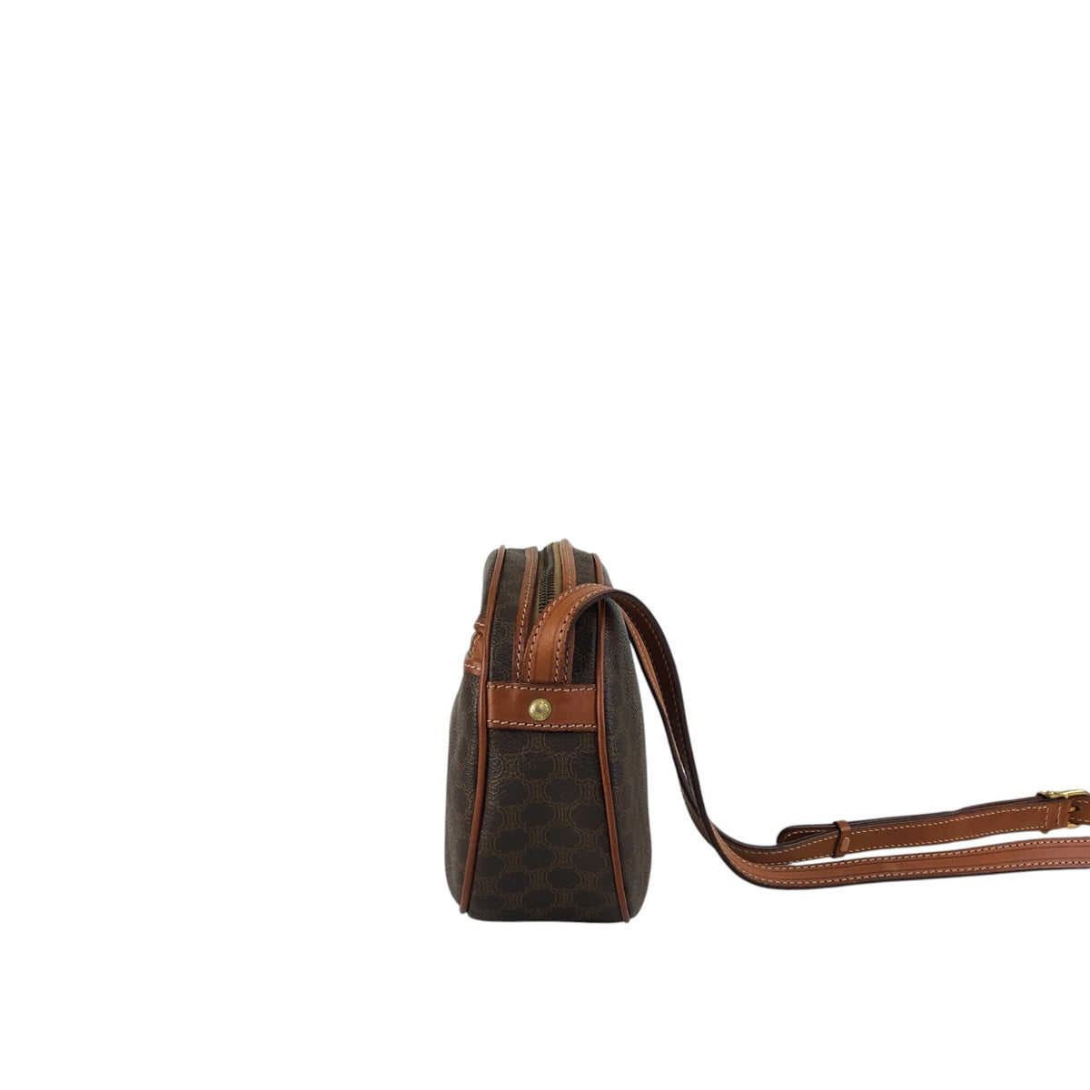 CELINE Macadam  Blason Shoulder bag Brown Vintage t4wybd