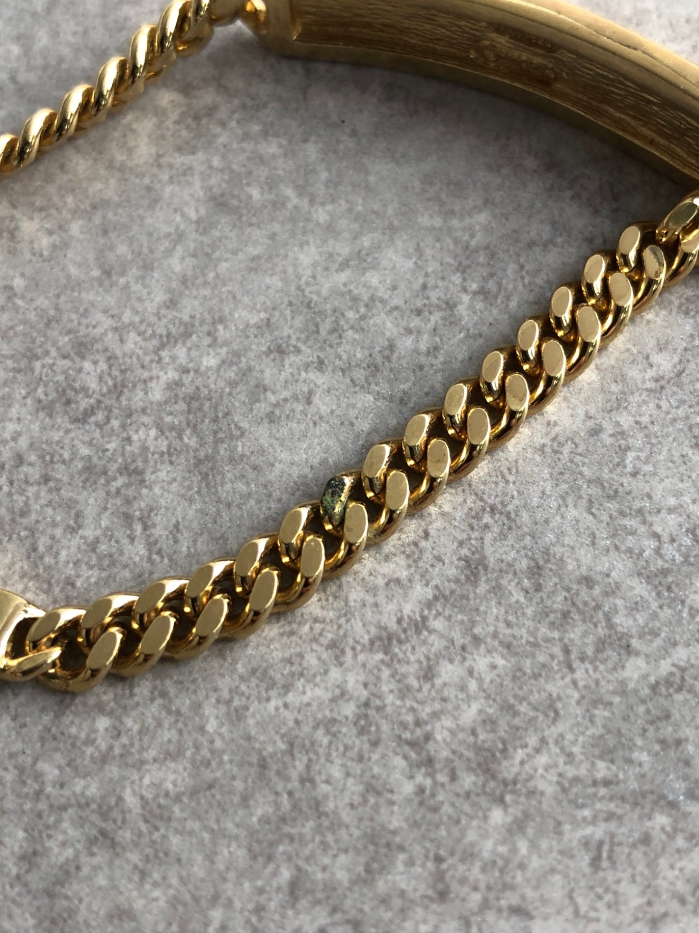 Christian Dior Logo Motif  Bracelet Gold Vintage pmj4s6