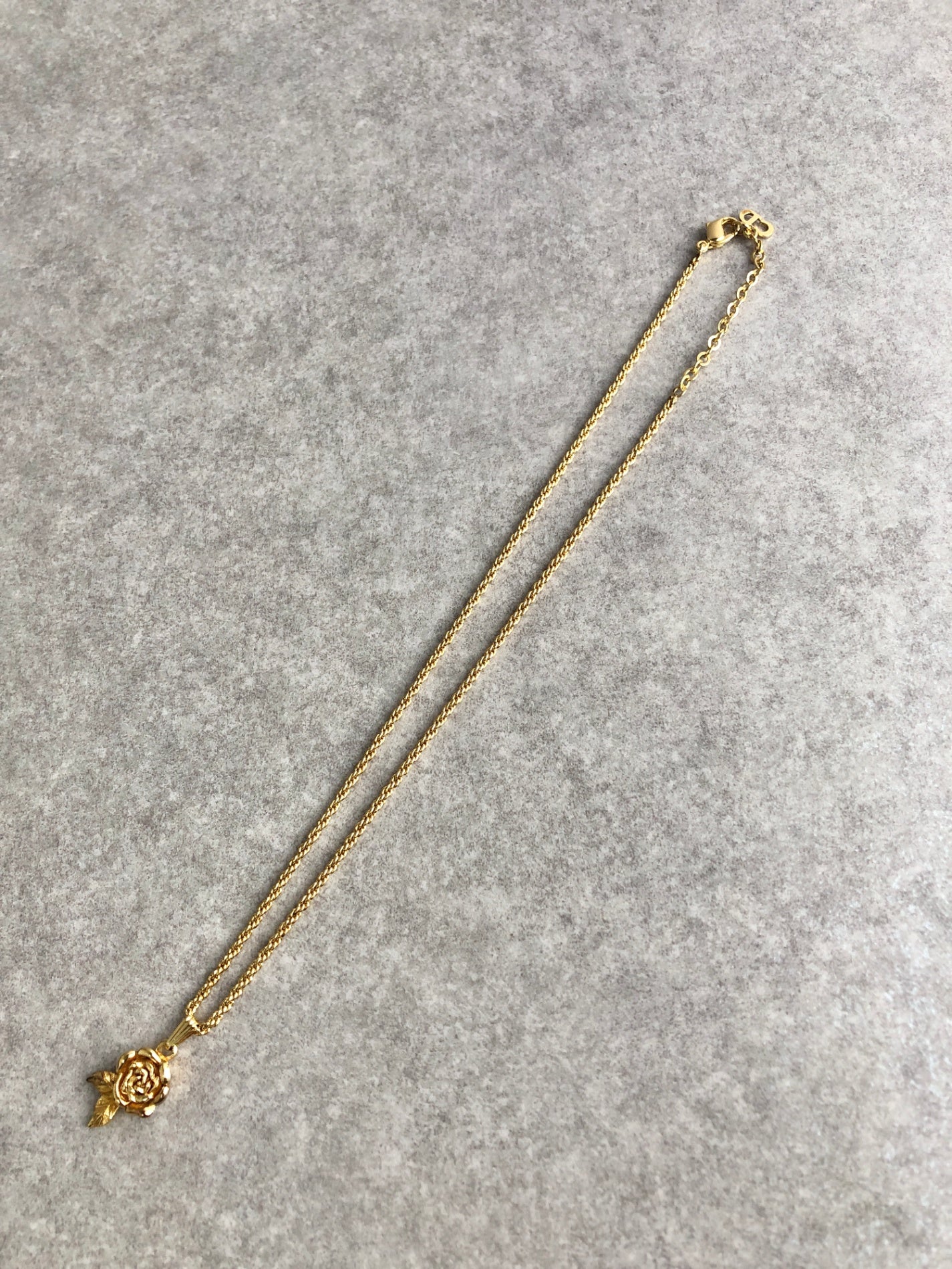 Christian Dior Necklace Gold Vintage ysecz3