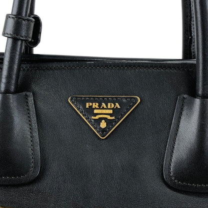 PRADA Triangle Logo Two-way Handbag Shoulder bag Black Vintage d2mxxu