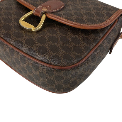 CELINE Macadam Horse Bit Shoulder bag Brown Vintage ffjd2x